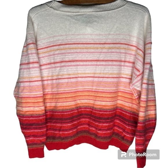 ANTHROPOLOGIE SATURDAY SUNDAY Cashmere Emmeline  Boatneck Striped Sweater XS - Picture 4 of 15